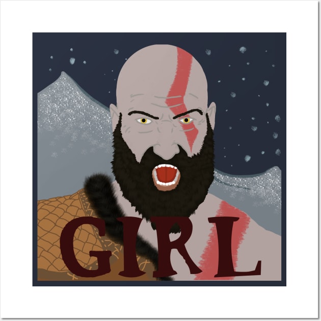 Girl - God Of War Wall Art by KinaDesigns